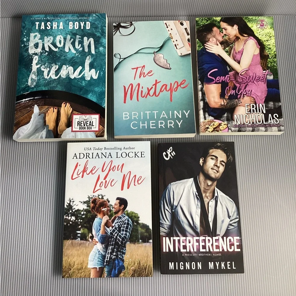 Signed Set of 5 Mixed Tropes/Genres Contemporary Romance Books